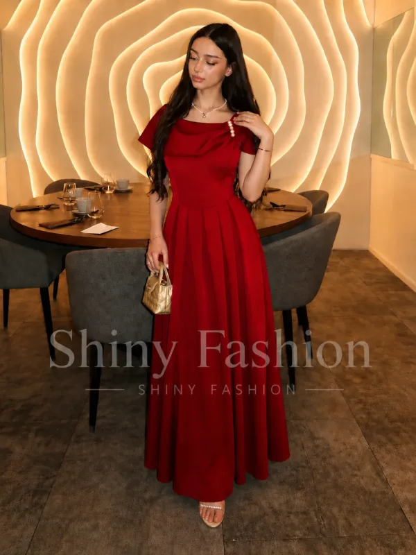 Lady in Ruby - Robe Longue Classique Rouge